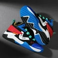 thumbnail image 3 of Kid's Basketball Shoes Boys Sneakers Girls Trainers Comfort High Top Basketball Shoes for Boys(Little Kid/Big Kid) Black Blue, 3 of 4