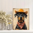 thumbnail image 2 of Qisvanset 12x16 Inch With Frame 2D Flat Wall Art Cowboy Doberman Western Rustic Country Home Wall Decor, 2 of 8