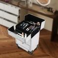 thumbnail image 5 of Silver Modern Rolling Makeup Train Case - Made of Aluminum Alloy, ABS, Ideal for Makeup Artists, 44.09lbs Bearing Capacity, 5 of 16
