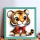 thumbnail image 2 of Kit Punto Cruz Tigre Impreso Hilo Algodón Ecológico Bordado 18CT 20x20cm, 2 of 9