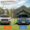 thumbnail image 4 of Walsunny Carport 10 x 20 ft Heavy Duty Carport Car Canopy with Powder-Coated Steel Frame, Portable Garage for Car, Boat, Shelter Party Tent with 180g PE Tarp Gray, 4 of 9