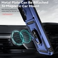 thumbnail image 3 of Ancove for Samsung Galaxy A32 5G Rugged Case with Ring Holder Kickstand,Military Grade [Support Magnetic Car Mount] Heavy Duty Shockproof Proetctive Phone Cover Case,Blue, 3 of 8