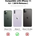 thumbnail image 2 of IBAOLE iPhone 11 Case Clear,Case Shock-Absorption Anti-Scratch Bumper Cover Protective Case with Soft TPU +Tempered Glass Screen Protector for iPhone 11 6.1-Flower catLavender, 2 of 6