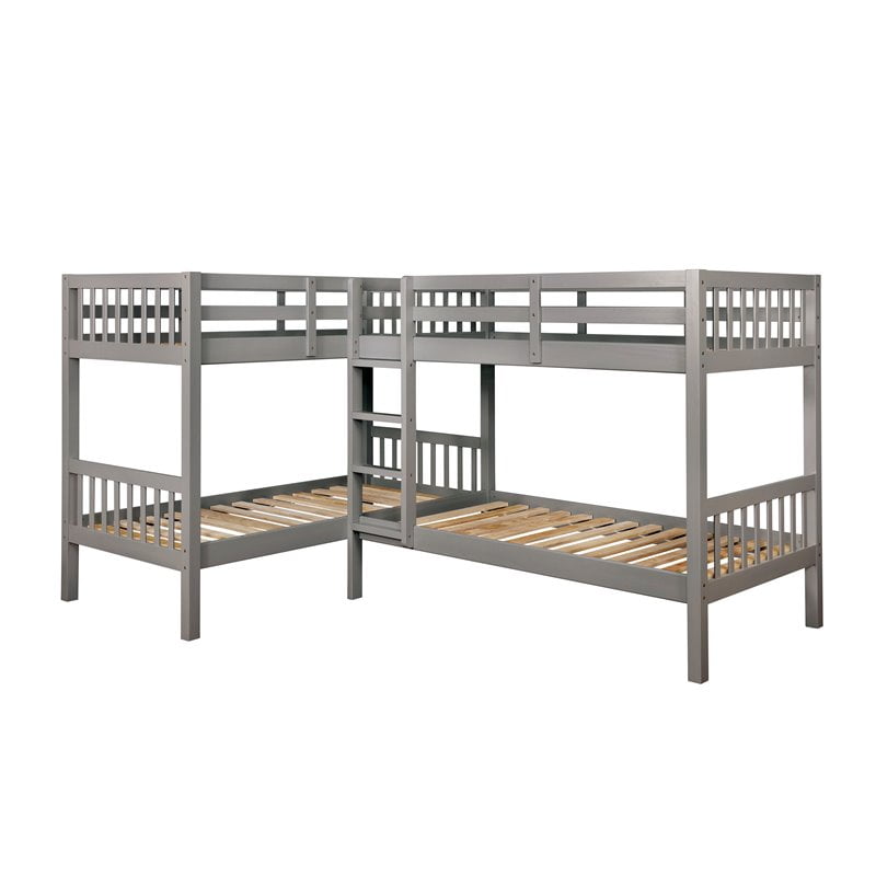 l shaped quadruple bunk bed
