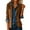 Brown, variant on Women's Western Style Faux Suede Motorcycle Jacket, Autumn Winter Casual Blazer, Oversized Lapel Button Down Coat, Retro Inspired Outerwear, Versatile Everyday Jacket Beige L