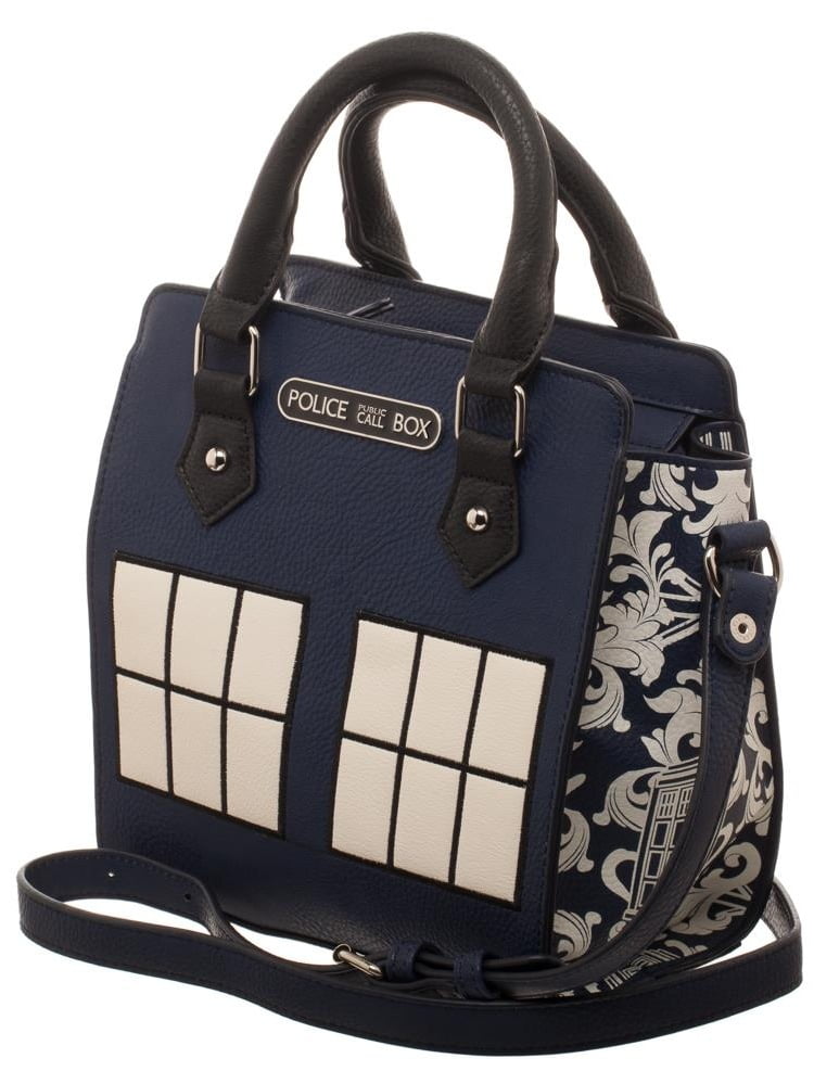 Details about  / Doctor Who TARDIS Crossbody Purse Bag Coin Purse Black and white