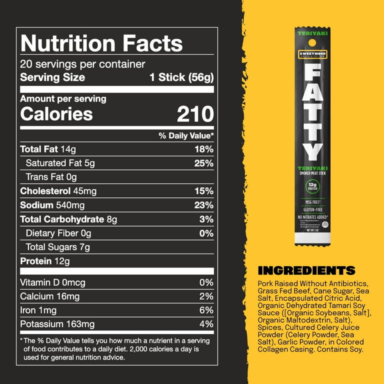 Jerry's Smokehouse Meat Sticks, Smoked Pork Snack Stick, 9g of Protein