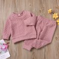 thumbnail image 3 of Vedolay Two Piece Sets for Girl Active Pants Set - 2 Piece Long Sleeve Performance T-Shirt and Pants,Pink 2-3 Years, 3 of 5
