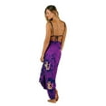 thumbnail image 3 of Colorful Bohemian Style Tie Dye Printed Beach Wrap Sarong With Fringe, Purple, Size: One Size, Uluwatu Style, 3 of 5