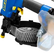Estwing ECN65 Pneumatic 15 Degree 2-1/2 Coil Siding Nailer with Adjustable Metal Belt Hook, 1/4 NPT Industrial Swivel Fitting, and Bag