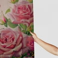 thumbnail image 3 of Orinice Pink Roses Butterfly Bathroom Decor Set, Colorful Luxurious Graphic Print Polyester Fabric Shower Curtain Set with Hooks 60x72, 3 of 7