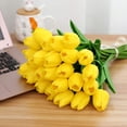 thumbnail image 4 of Artificial Tulips Flowers,20 Pcs 13.5" Artificial Latex Tulips Flowers for Home Room Office Party Wedding Decoration（Dark Pink）, 4 of 5