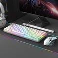 thumbnail image 6 of MageGee 60% Wireless Mechanical Keyboard, 2.4G/BT5.0/USB-C Triple Mode PBT Pudding Keycaps RGB Backlit Keyboard, Compact 68 Keys Mini Keyboard with Red Switch, 6 of 8