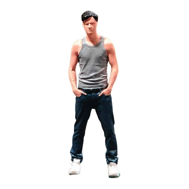 Figura masculina en miniatura a escala 1/64, objetos de colección, accesorios de escena, figuras en miniatura pintado a mano