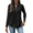 Black, variant on Women V Neck Long Sleeve Shirt Button Casual Blouses Tunic Henley T Shirts
