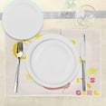 thumbnail image 3 of Ambesonne Moon Place Mats Set of 4, Cartoon Bunny Stars Moon, Standard Size, Pale Pink Yellow Tan, 3 of 6