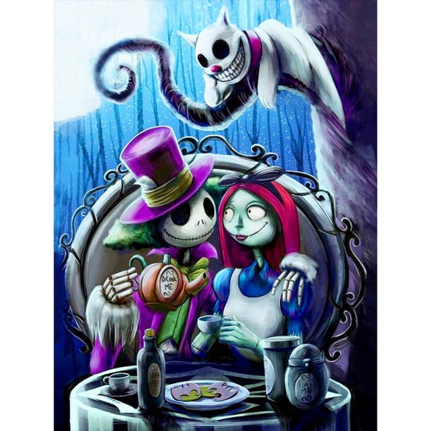 5D DIY Taladro Diamante Pintura Cos Worldline Navidad Noche Terror Kit