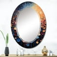 thumbnail image 5 of Designart "Rhapsodic Vinyl Record II" Music Round Wall Mirror - Modern Oval Printed Decorative Oversized Mirror - Multiple Color Options, 5 of 5