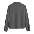 thumbnail image 7 of Zpanxa Fleece Jacket Women Corduroy Button Front Long Sleeve Shirt Jacket Loose Fit Solid Color Casual Lightweight with Pockets Fall Outerwear, 7 of 7