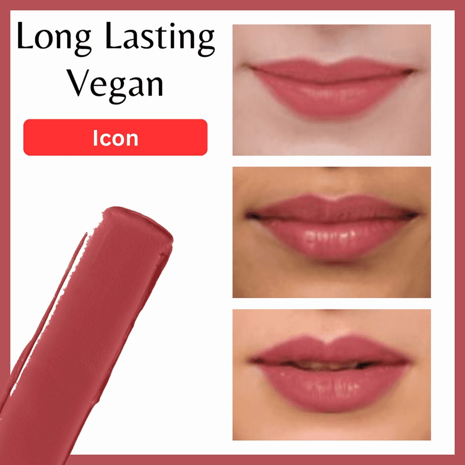 Muted Moments - Liquid lipstick by SentiX, Regular, High Coverage, Lightweight, Vegan, Paraben-Free, with Vitamin E