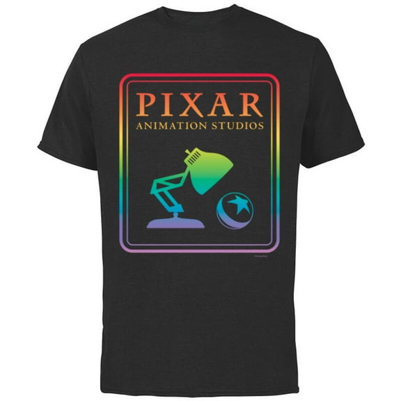 Pixar Animation Studios Luxo Jr. Pride - Short Sleeve Cotton T-Shirt for Adults - Customized-Black