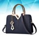 thumbnail image 4 of Bolso de mano de piel sintética, bandolera de moda, de gran capacidad, para mujer (azul oscuro), 4 of 5