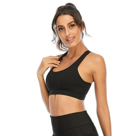 

SUANMAY Women S Beautiful Back Sports Underwear Autumn Quick-Drying Soft Tops Yoga Clothes Black 1PCS