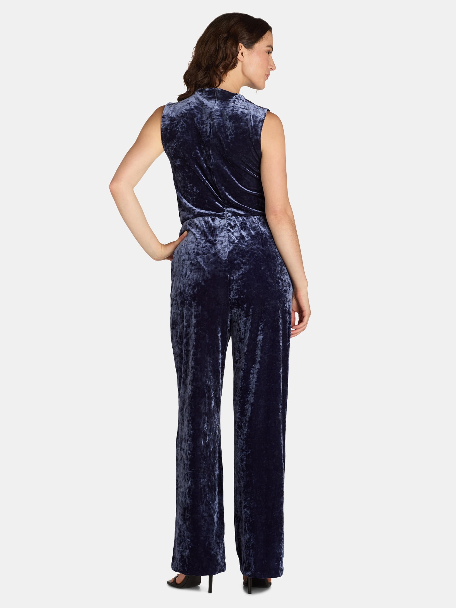 Nine.Eight Women’s Drape Front Sleeveless Jumpsuit, Sizes 2-18