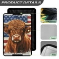 thumbnail image 5 of XYZCANDO Highland Cow RV Door Window Shade American Flag RV Door Window Foldable RV Curtains for Inside Fashion Camper Decor Easy to Install 26'' X 17'' RV Black Out Window Covers Camper Shades Brown, 5 of 7