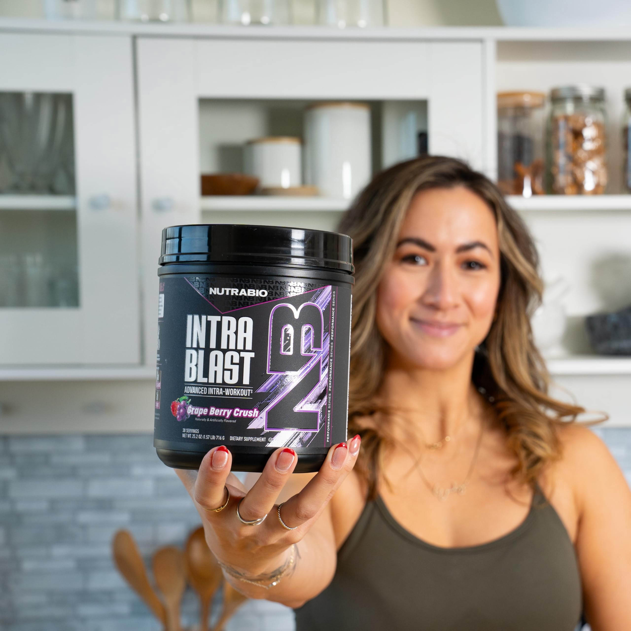 NutraBio Intra Blast BCAA EAA Electrolyte and Hydration Powder - Amino Acid Supplement, EAA/BCAA Powder - Non-GMO and Gluten Free - Grape Berry Crush- 30 Servings