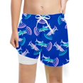 thumbnail image 1 of GDREDA Pantalon Garçon Mode Maillot de Bain Garçon avec Doublure de Compression Short de Bain Extensible, 1 of 4
