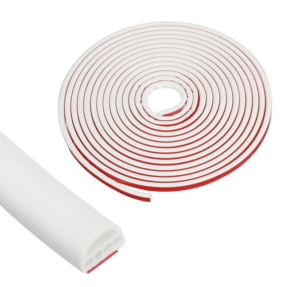 3/8 Inch x 20 ft Weather Stripping Door Seal Strip, Self Adhesive Silicone Seal Tape fit 3.5-5.5mm , White