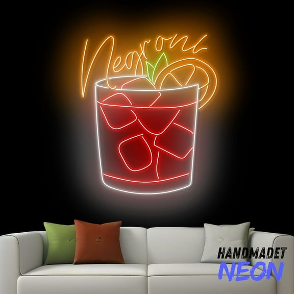 Handmadetneonsign Negroni Cocktail Neon Sign, French Negroni Led Light, Negroni Bar Wall Decor, Bar Pub Wall Art 80976