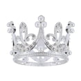 thumbnail image 1 of Mini corona redonda de diamantes de imitación, corona de princesa de cristal de perlas, boda nupcial, corona de bebé recién nacido, Plata-10PCS, 1 of 5