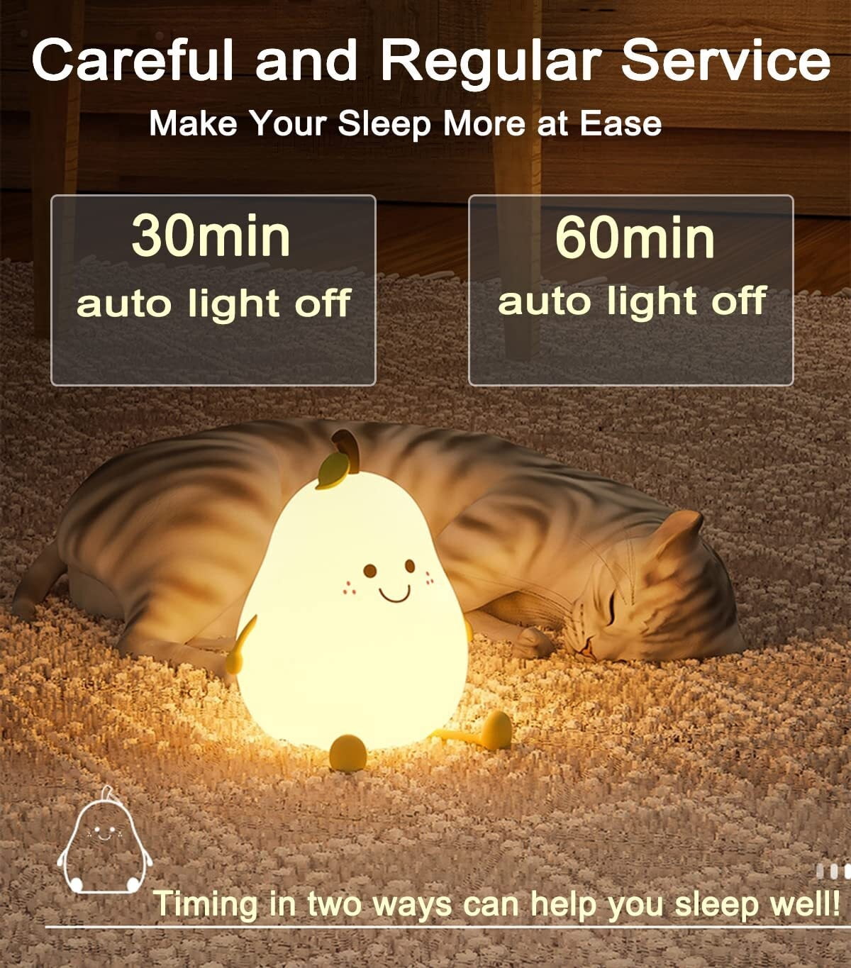 LED Lying Flat Duck Night Light, 3 Level Dimmable Nursery Nightlight,Cute Lamps Silicone Squishy Light Up Duck,Rechargeable Bedside Touch Lamp for Breastfeeding Toddler Baby Kids Decor