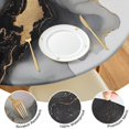 thumbnail image 4 of Black Gray Gold Marble Pattern Round Fitted Tablecloth with Elastic Edge,Dining Table Cover Waterproof,Outdoor Round Tablecloth for Camping,Dining,Indoor and Outdoor, 4 of 7