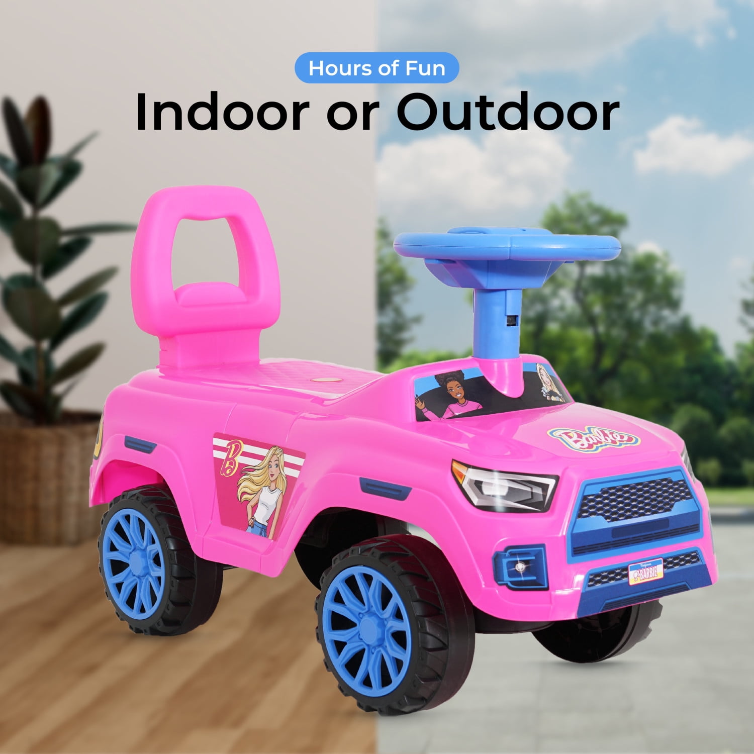 Barbie Foot to Floor Ride on Vehicle for Girls with Interactive Features