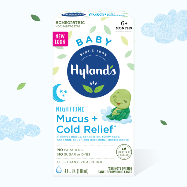 Hyland's Baby Nighttime Mucus + Cold Relief, Natural Relief of