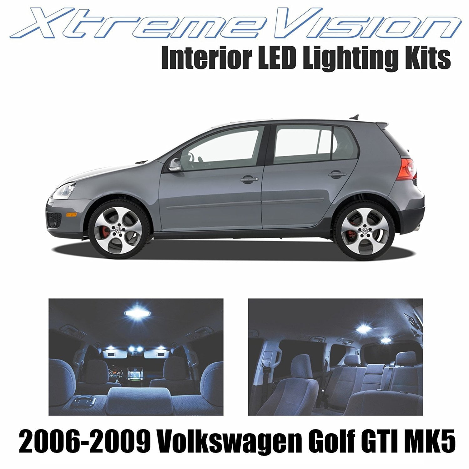 Xtremevision Led For Volkswagen Golf Gti Mk5 2006 2009 11 Pieces Cool White Premium Interior Led Kit Package Installation Tool Walmart Com