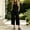 Black, variant on Womens Corduroy Cross Halter Sleeveless Jumpsuit Zip High Waist Solid Cropped Wide Leg Romper with Side Pockets Blue XXL(XXL)