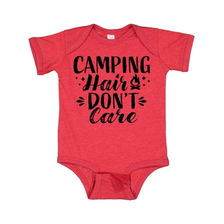 

Inktastic Camping Hair Dont Care with Campfire Gift Baby Girl Bodysuit
