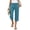 Sky Blue, variant on Yifymode Women Drawstring Elastic Waist Loose Straight Leg Capri Pants Casual Summer Cropped Trousers with Pockets,Khaki 2XL