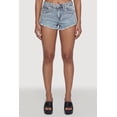 thumbnail image 3 of Women's Almost Famous Frayed Hem Denim Micro Shorts, 3 of 4
