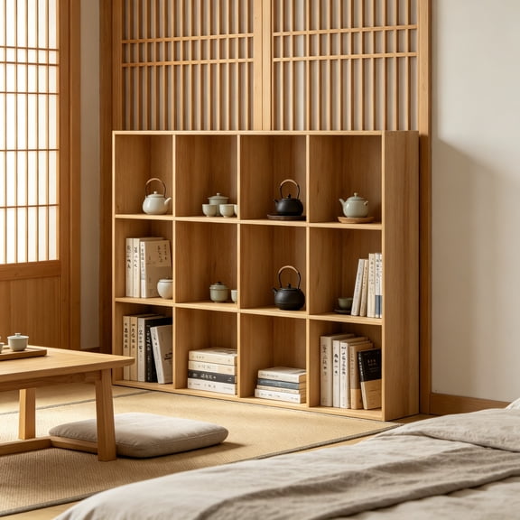 12 Cube Storage Organizer, Wooden Cube Shelves with Closed Back Panel, Reversible Bookcase, Cube Closet Organizer for Home Living Room Office Bedroom Study Hallway