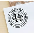 thumbnail image 3 of Printtoo Custom Round Initial Monogram Self Inking Rubber Stamp Family Address Personalized Stamper, 3 of 6