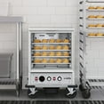 thumbnail image 3 of 33 in. Commercial Insulated Half-Size Heated Holding Proofing Cabinet with 12-Pan Capacity and Glass Door in Silver (KM-CHP12-SIGL), 3 of 15