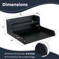 thumbnail image 4 of Kaboon Washer Dryer Countertop 2 Tier 28 inches Wide, Laundry Shelf Topper with Edge, 28" W x 28" D x 12" H Laundry Space Organizer, Black, 4 of 6