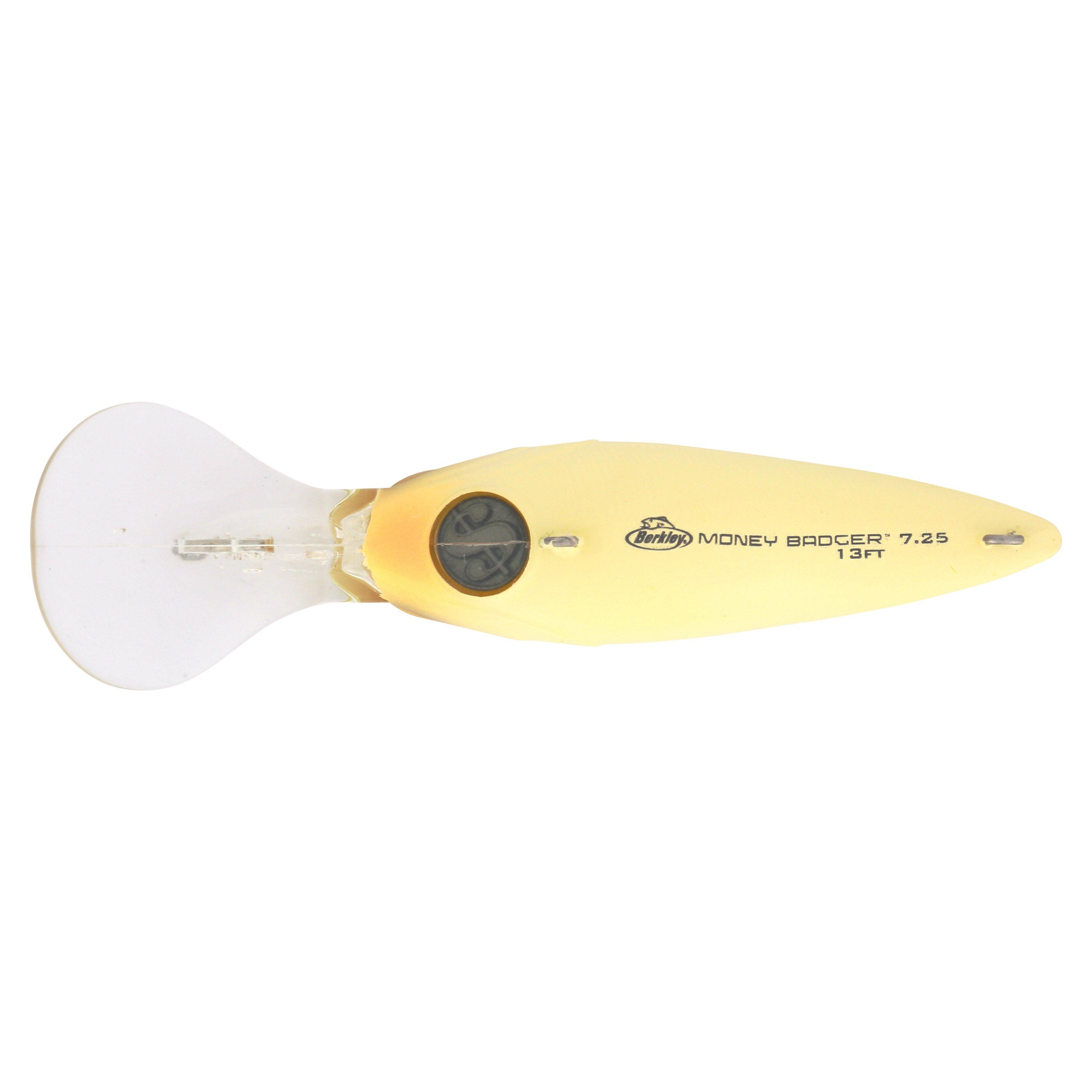 Berkley Money Badger Fishing Lure, Vanilla Chartreuse, 5/8 oz, 2.75in 7.25cm, Hybrid Baitfish-Crayfish Design, Patented FlashDisc Technology, Equipped with Sharp Fusion19 Hooks