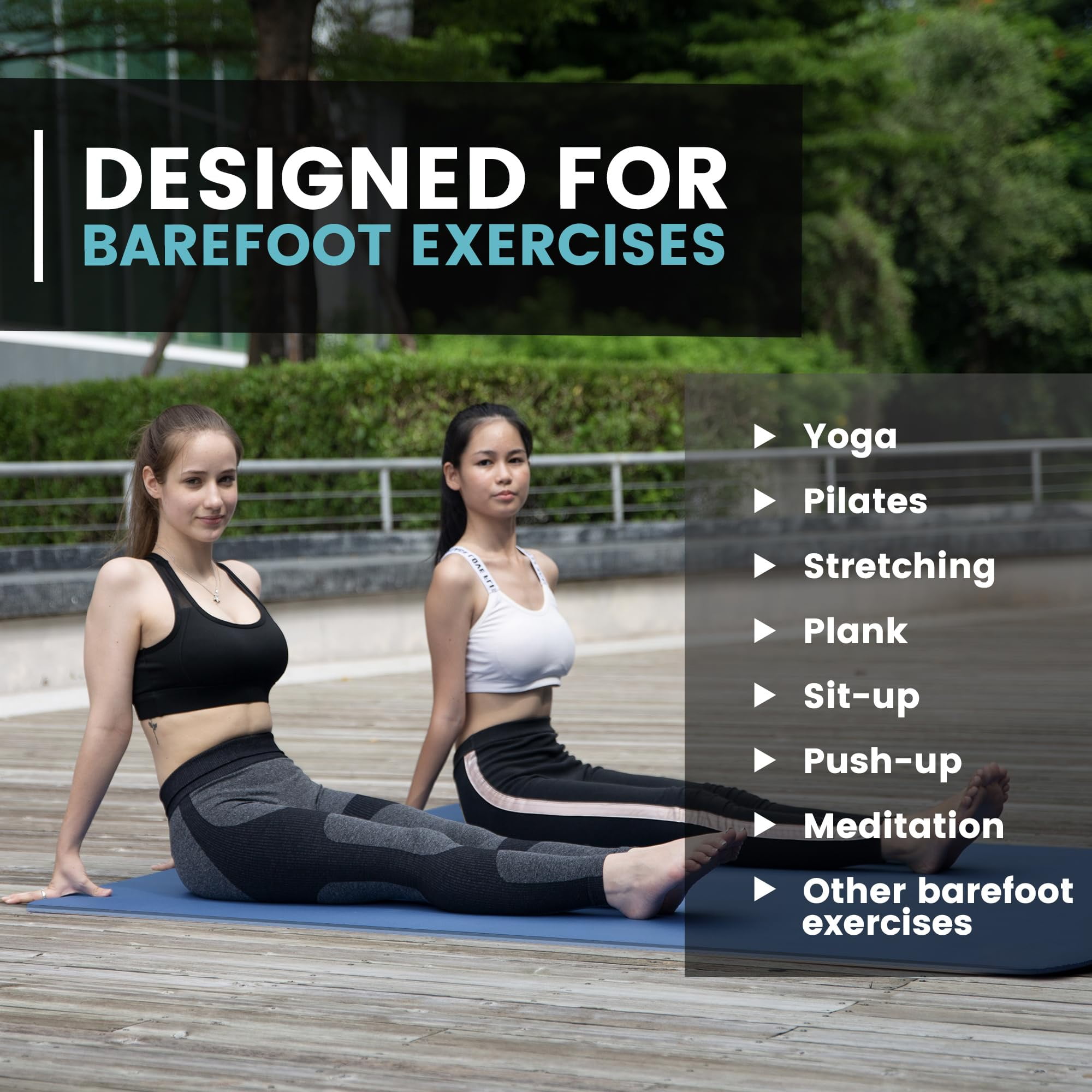 Yoga Mat for Men and Women 2/5 Inch Extra Thick All-Purpose TPE