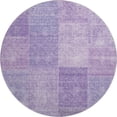 thumbnail image 2 of Addison Rugs Mayfield Washable Transitional Patchwork Lavender Round Rug, 8' x 8', 2 of 5
